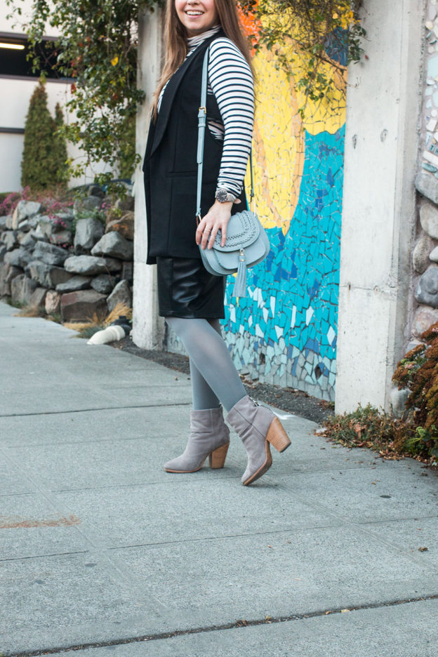 WorkReady Grey Tights Outfit + 5 Things You May Not Know About Me