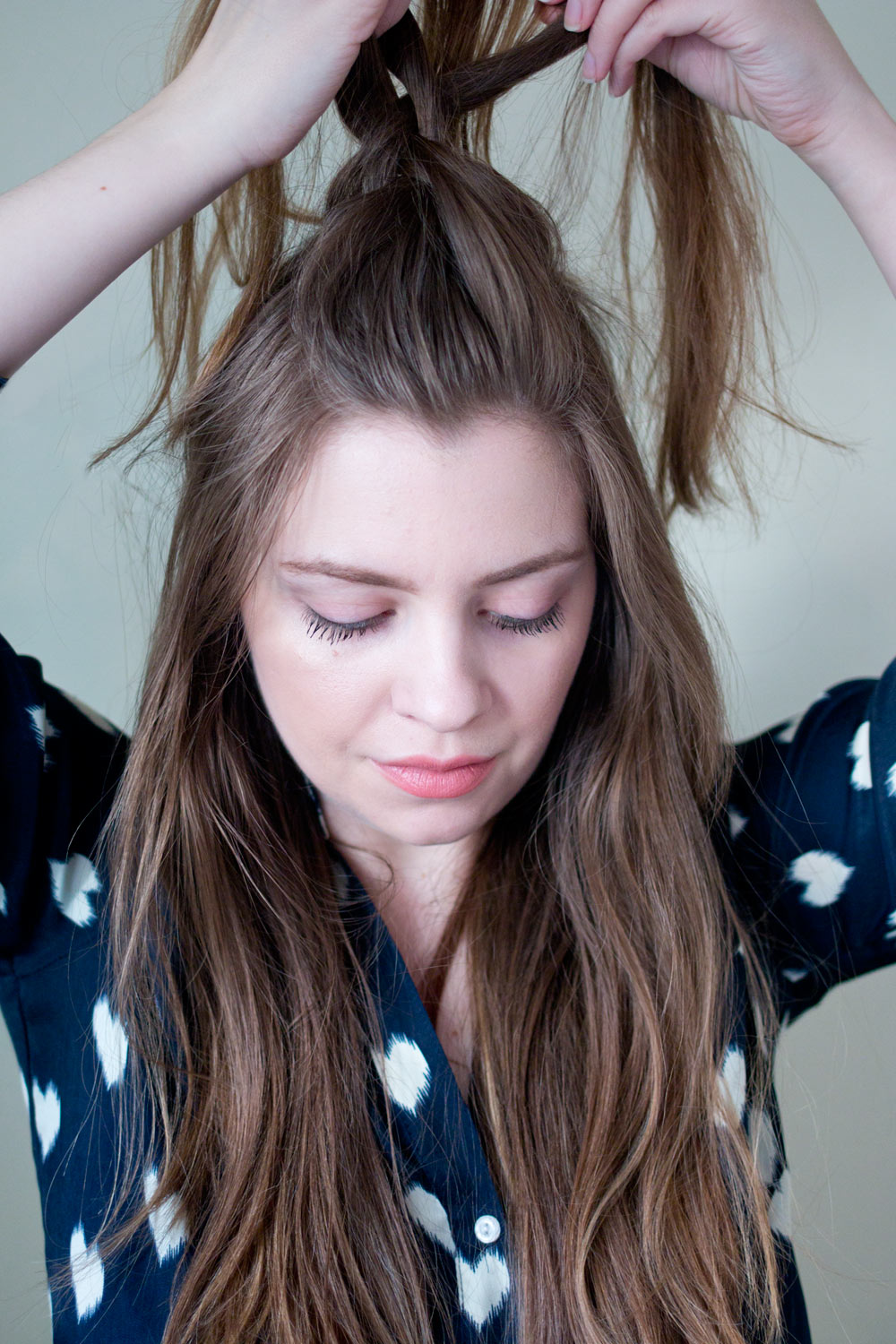 Romantic Half Top Knot Hair Tutorial